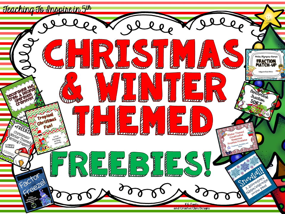 Christmas & Winter Freebies {EIGHT Freebies} Teaching with Jennifer