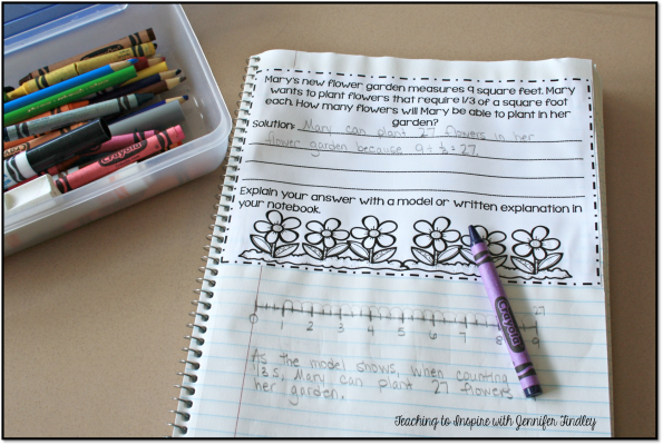 This teacher uses word problems in her interactive math notebooks as one way to ensure she regularly incorporates words problems in her instruction. FREE examples on the post.