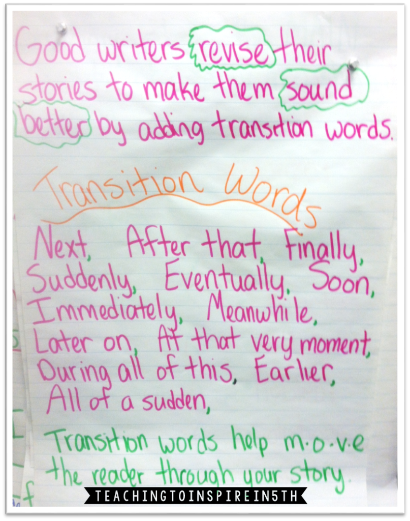transition words in narrative writing