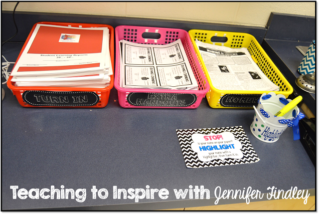 Organizing Papers in an Upper Elementary Classroom