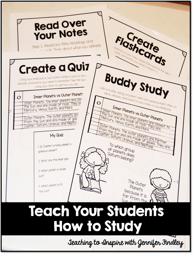 Teach Your Students How to Study {Free Printables}