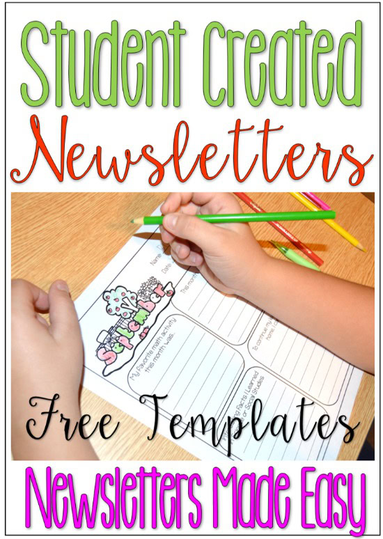 I have always struggled sending home newsletters. Why not have the students create the newsletters? Grab some free classroom newsletter templates that the students complete.