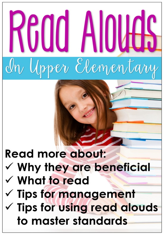 Read alouds in upper elementary grades are so powerful for engagement and mastery of reading skills. Read reasons why read alouds are beneficial and tips for implementing these in your classroom on this post.