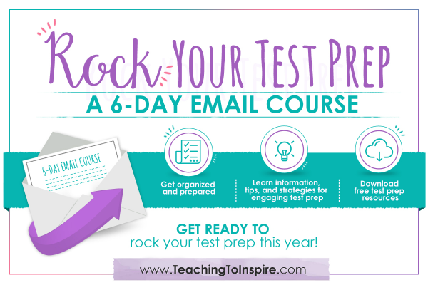 Sign up NOW for Rock Your Test Prep, a FREE comprehensive 6-day email course that takes you through organizing and planning your test prep plan of attack and provides information, tips, strategies and resources to execute your plan seamlessly.