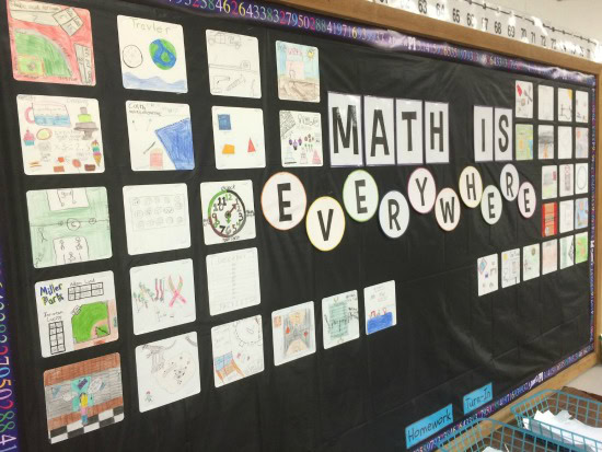 fall math bulletin board ideas