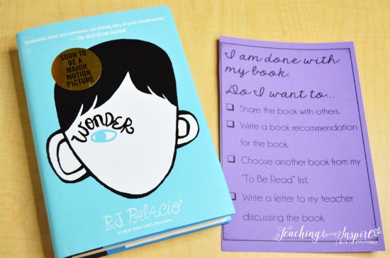 Reading is never finished! Use this checklist to help your students know what to do when they are "done reading." Grab more early finisher activities on this post!