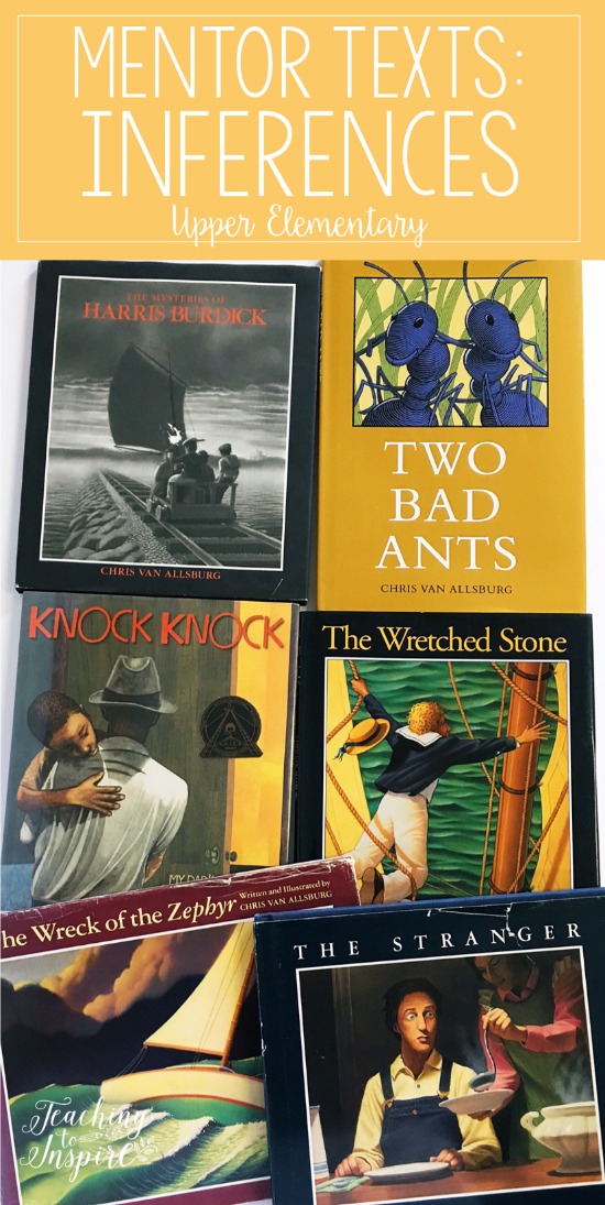 If you are looking for inference mentor texts or read alouds for teaching inferences, definitely check out this post. It shares 6 read alouds that are perfect for teaching your students to make inferences.