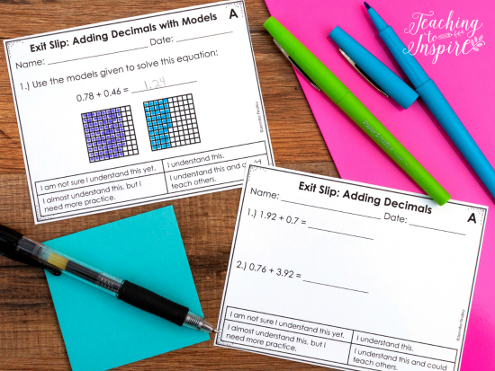 Exit slips are the perfect way to get a quick snapshot of how your students are performing on a skill after instruction. 