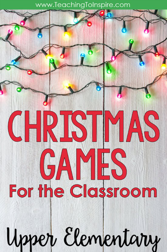 This blog post shares Christmas games for the classroom that are perfect for 4th and 5th grade students.