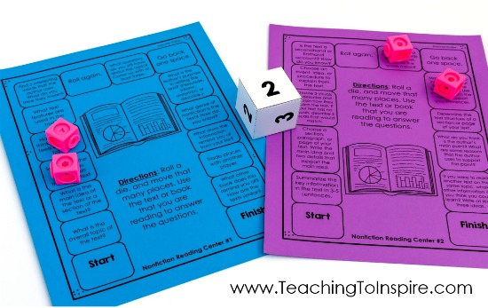 FREE reading comprehension game boards to go with any texts or books that the students are reading