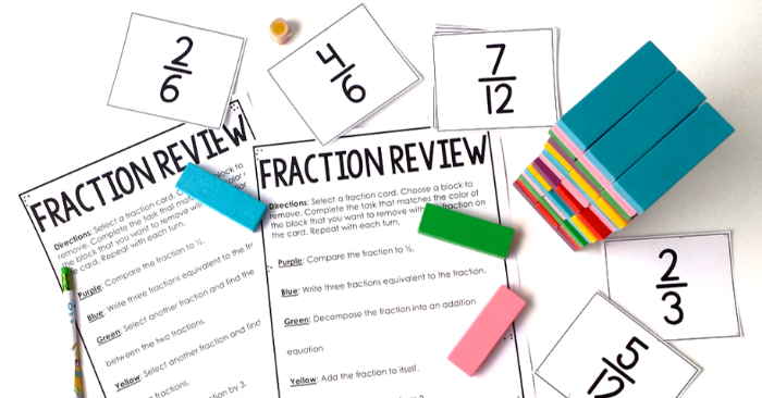 Want to review fractions in an engaging way? Click through to read about and download a FREE fraction game using Jenga blocks.