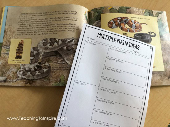 Check out this post for main idea mentor texts and read alouds for teaching main idea. The post also includes tips for introducing and teaching main idea to upper elementary students.