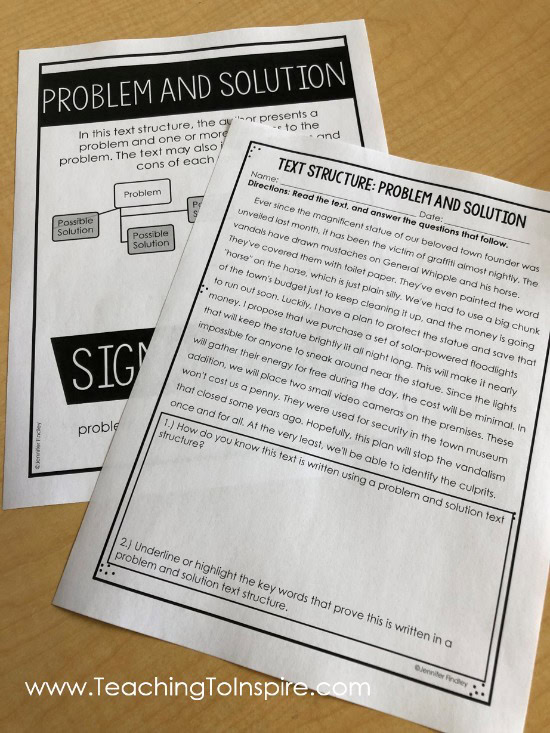 Check out this post for informational text structure mentor texts and read alouds for teaching text structure. The post also includes tips for introducing and teaching text structure to upper elementary students.