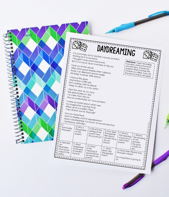 Check out these poetry activities for upper elementary that your students will love! This post includes a FREE poetry types booklet and a FREE poetry terms Bingo board!