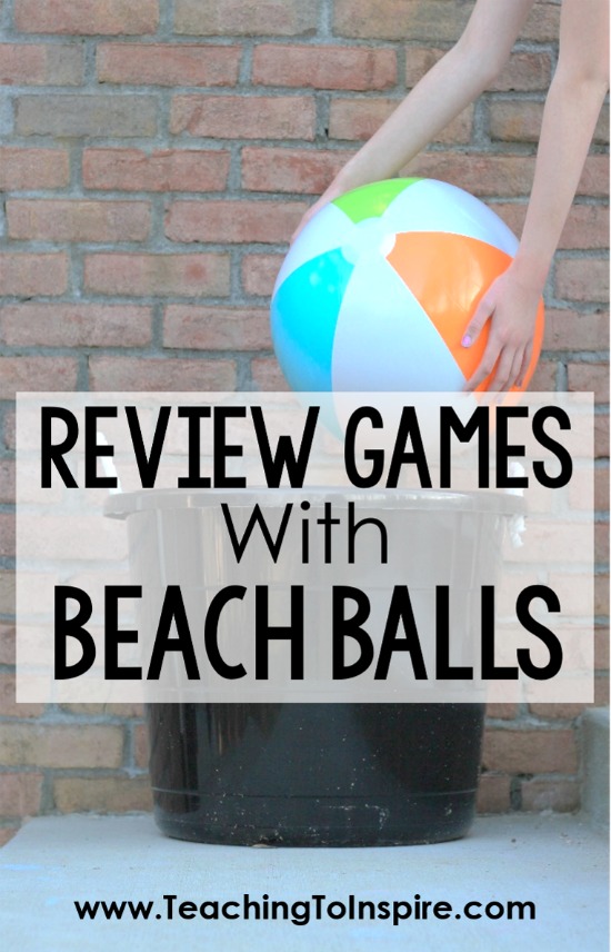 Need new review games and ideas? This post shares five different review games and activities to play with your students using beach balls!