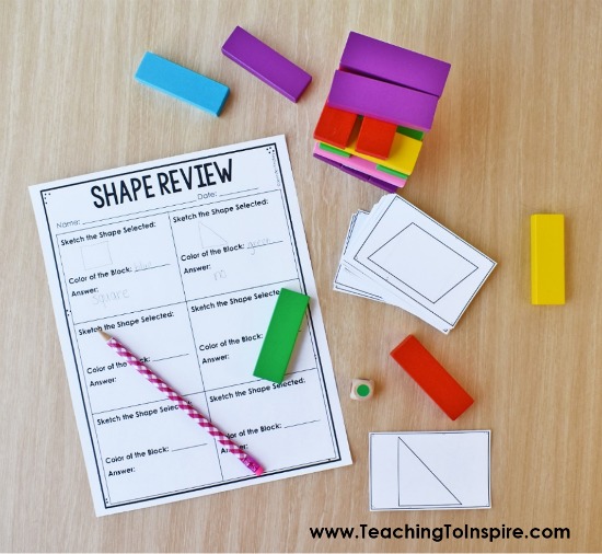 Want to review 2-D shapes in an engaging way? Click through to read about and download a FREE 2-D shapes game for 4th-5th grade using Jenga blocks.