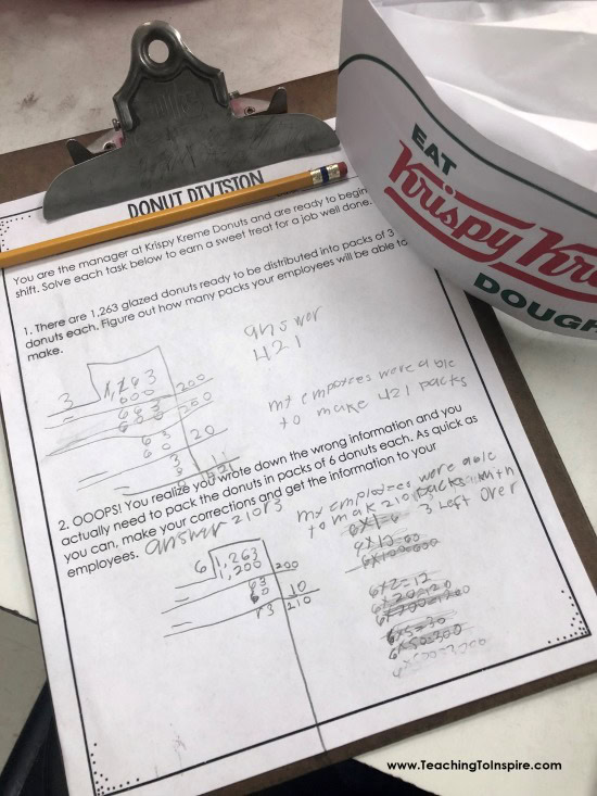 If you teach division and want to spice up your division practice, check out this post for donut themed printables and freebies!