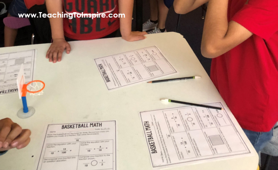 Need a fun fraction review game? Try this basketball review where the students shoot hoops and then use that to review key fraction skills. 4th and 5th grade version included!