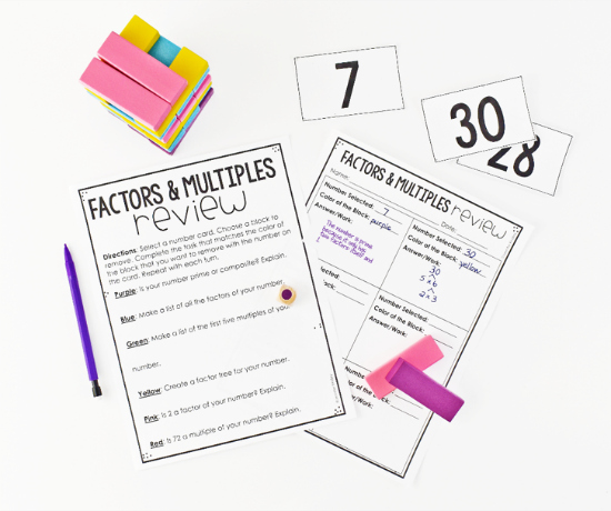 Want to review factors and multiples in an engaging way? Click through to read about and download a FREE factors and multiples game for 4th-5th grade using Jenga blocks.