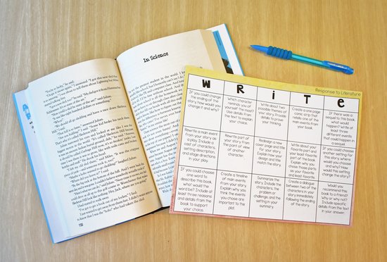 Choice boards are perfect for write about reading. Read more about these and other ideas for reader’s response on this post.