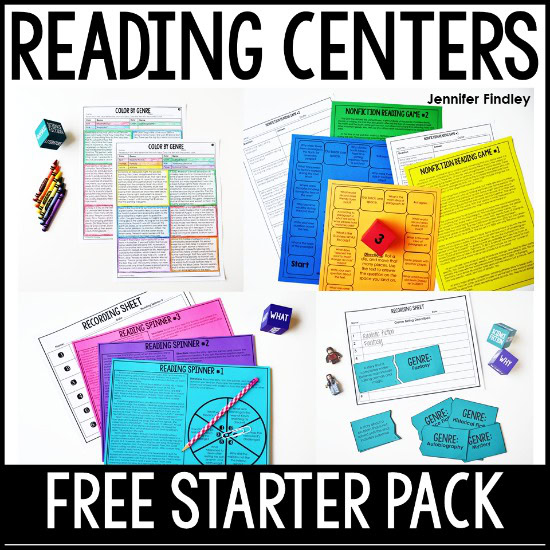 Reading games and centers are a great way to spice up your reading instruction and have your students practice important reading skills. Grab a free reading centers starter pack on this post!