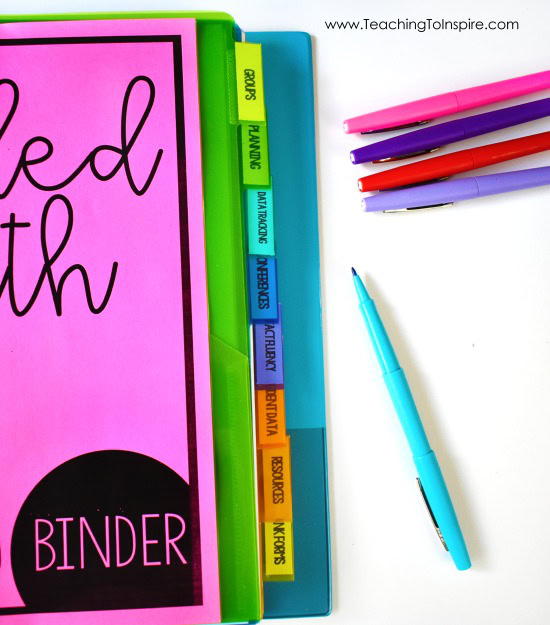 Get (and keep) your guided math instruction organized and running efficiently with these FREE guided math binder forms!