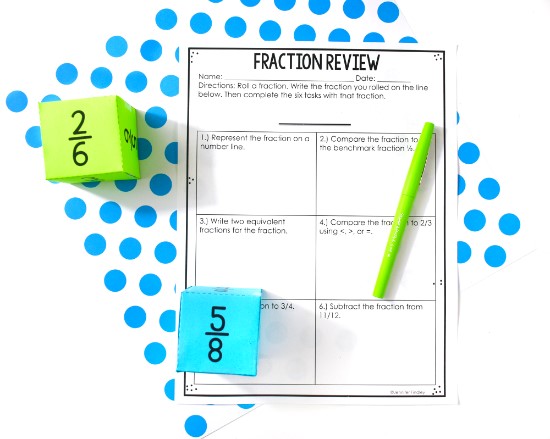 Need new fraction activities for independent practice or math centers? Check out this post for FREE low-prep printable fraction math centers for 4th and 5th grade.
