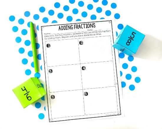 FREE fraction activities available on this post!