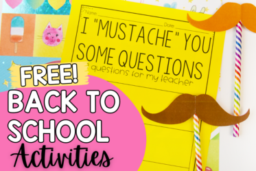 Use these free Back to School activities to get to know your students as you begin your school year!