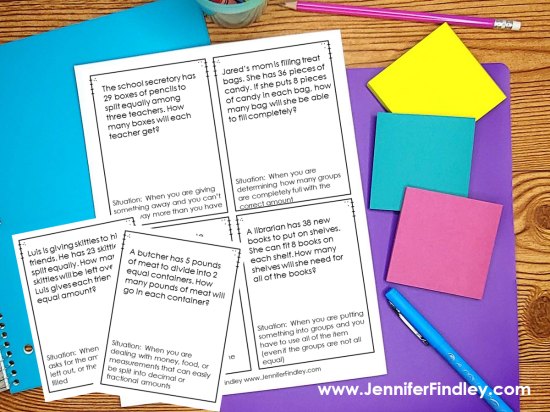 Teaching division with remainders can be tricky. Read how I teach my students to interpret remainders and grab a free interpreting remainders anchor chart and sample division word problems.