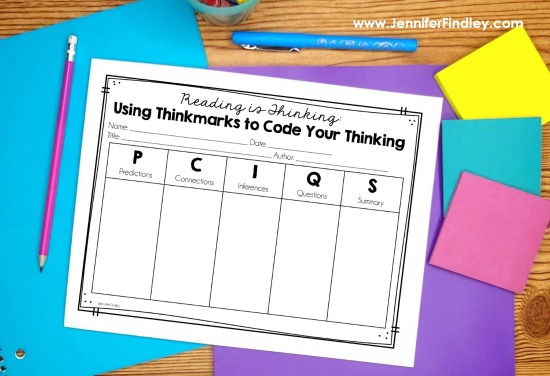 Reading Is Thinking! Struggling readers often have difficulty making meaning while reading. Teaching students to use think marks to code their thinking helps. Read more and grab some freebies on this post.