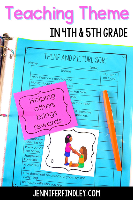 Teaching themes in literature made easy and effective! Read how I teach theme and the theme activities I use on this post, free resource included!