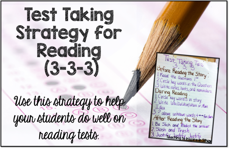 Test Taking Tips for Reading - Teaching with Jennifer Findley