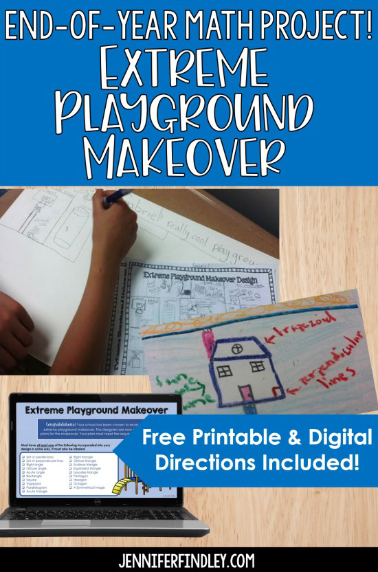 End of year math project idea! Read mroe and grab a set of free printable and digital directions for this engaging math activity that is perfect for the end of the year!