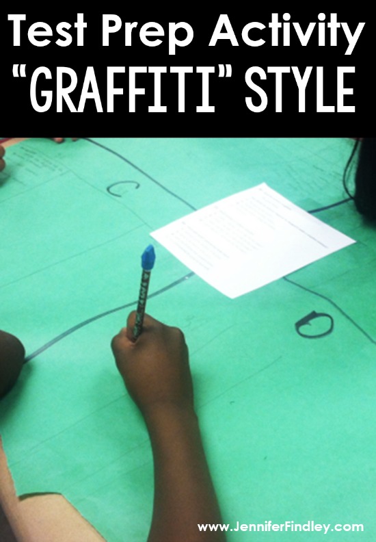 This test prep activity is a spin-off on a graffiti activity. It has the students working with multiple partners to analyze questions and even compare and contrast each other’s work.