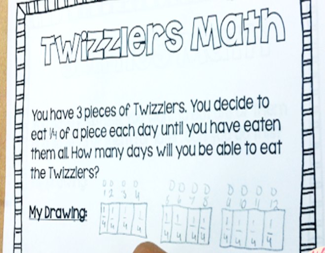 FREE multiplying and dividing fractions with snacks printables! This engaging lesson involves snacks and has the students solving word problems that involve multiplying and dividing fractions.