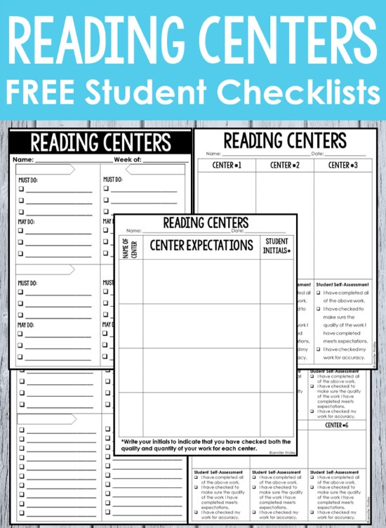 FREE Reading Center Checklists! Reading centers, or reading stations, can be a great supplement to independent reading and can really help your students master key reading skills. Read this post for reading centers management tips and strategies.