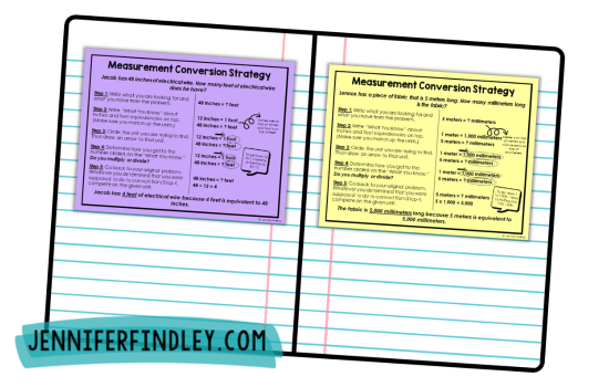 Use these measurement conversion printables as a reference in your students interactive math notebooks.