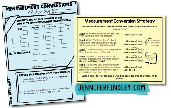 This free poster can be used along with my Measurement Conversion of the Day resource, which can be found in my store.