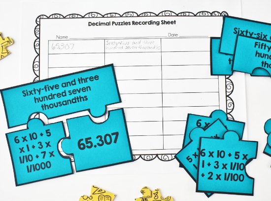 Take a peek into what guided math centers look like in an upper elementary classroom. Lots of FREE guided math centers included.