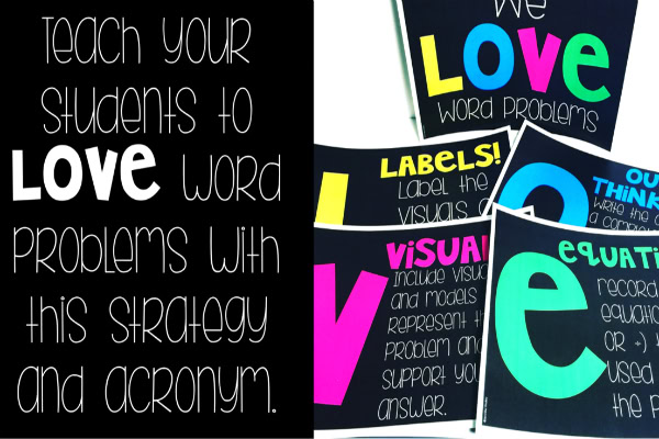 Solving Word Problems & Math Constructed Response Tasks with LOVE