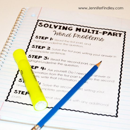 Multi part word problems can be just as tricky (if not trickier) than multi step word problems. Check out this post for tips and a free printable to help your students tackle rigorous word problems and constructed response math tasks that have multiple parts.