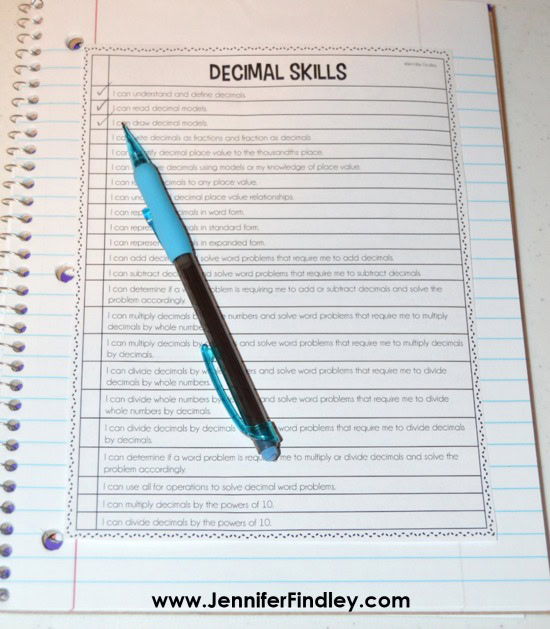 Resources for teaching decimals in 5th grade, including a free 5th grade decimals skills checkilst and a free decimals assessment.