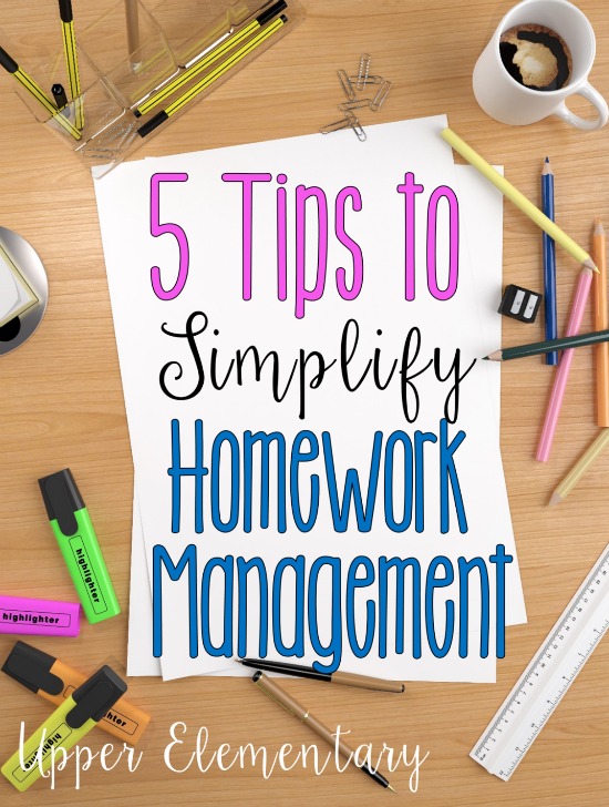 ways to manage homework
