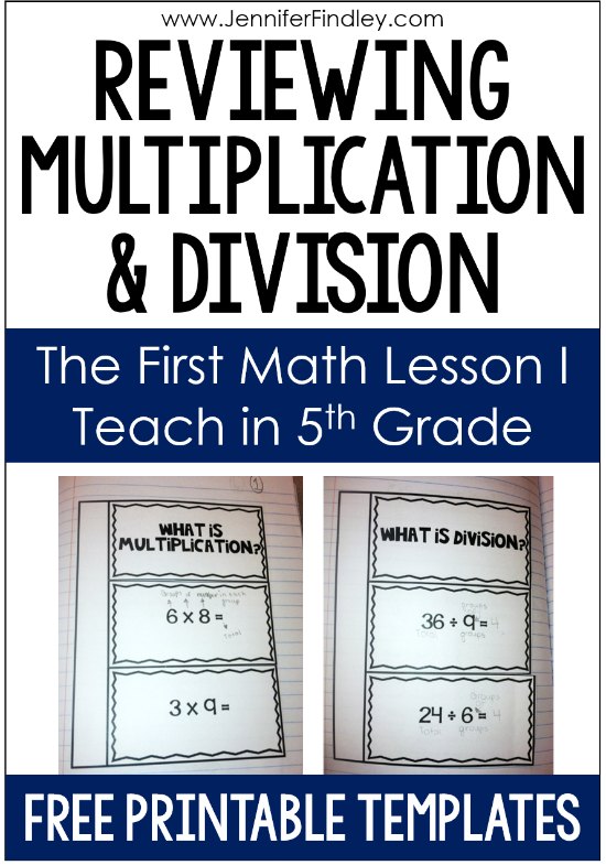 My 5th graders often need a reminder of what multiplication and division is, either because they lack a conceptual understanding or they haven’t had a strong foundation in what both operations are. That’s why reviewing multiplication and division in a conceptual way is my first skill-specific math lessons of the year. Read more and grab the multiplication and division review templates I use for free here.