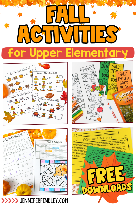 There are so many great learning opportunities in the fall! Check out this post for my favorite fall activities for grades 4-5, including math, science, and read alouds!