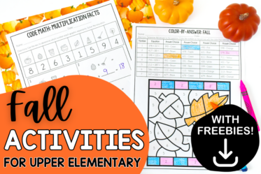 There are so many great learning opportunities in the fall! Check out this post for my favorite fall activities for grades 4-5, including math, science, and read alouds!