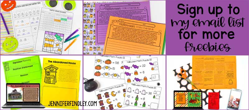 5th grade halloween writing activities