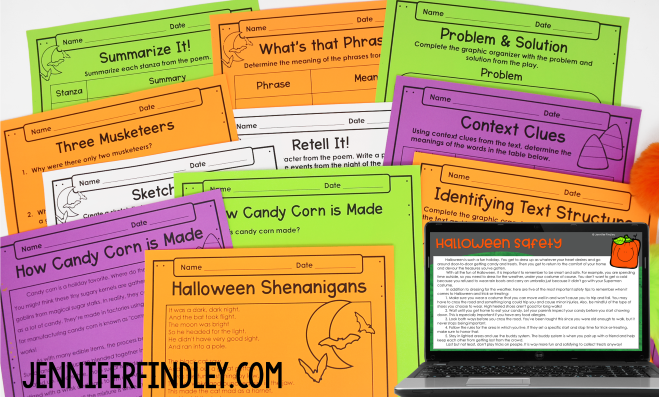 Embrace your students’ excitement about Halloween with these Halloween activities for grades 4-5, including math, science, and reading! Freebies included!