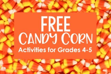 FREE candy corn activities for grades 4-5! Check out this post for free activities and ideas for using candy corn for upper elementary classrooms.